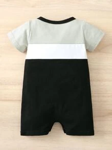 Baby Boy Cut And Sew Romper - Multicolor - View 2