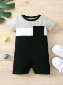 Baby Boy Cut And Sew Romper - Multicolor - View 3