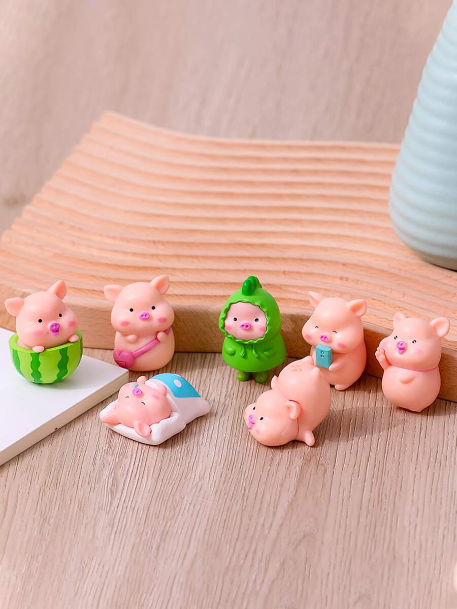 Objeto decorativo cerdo en forma de - Multicolor - Ver 1