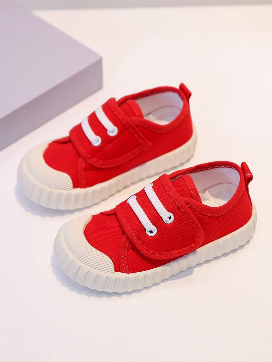 兒童孔眼細節板鞋 - 紅色 - 查看 1