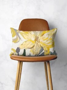Oil Painting Floral Print Lumbar Pillow Cover Without Filler, Modern Throw Pillow Cover, Pillow Insert Not Include, For Sofa, Living Room - Multicolor - View 5