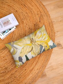 Oil Painting Floral Print Lumbar Pillow Cover Without Filler, Modern Throw Pillow Cover, Pillow Insert Not Include, For Sofa, Living Room - Multicolor - View 6