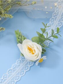 Hoa trang trí cổ tay corsage - Nhiều màu - Xem 3
