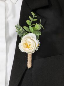Boutonniere con diseño de flor - Multicolor - Ver 1