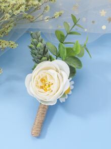 Boutonniere con diseño de flor - Multicolor - Ver 2