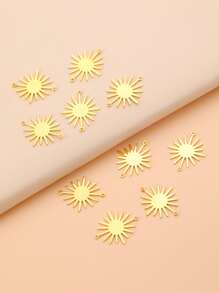 10入組太陽設計DIY吊墜 - 金黃色 - 查看 1