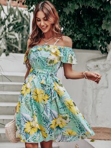 Đầm Thắt lưng Nhiệt đới Boho - Nhiều màu - Xem 4