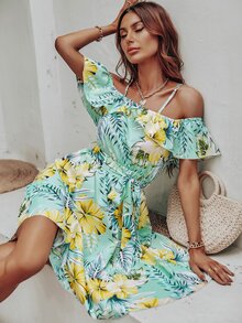 Đầm Thắt lưng Nhiệt đới Boho - Nhiều màu - Xem 6