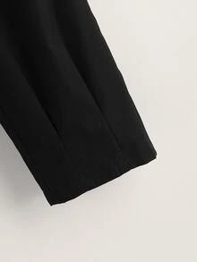 SHEIN Quần Trai Túi màu trơn Giải trí - màu đen - Xem 4