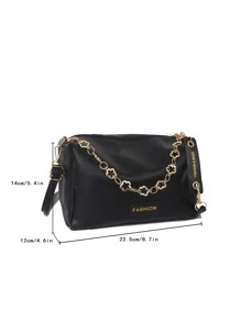 Túi đeo chéo Nữ Chuỗi Đúng mốt - màu đen - Xem 3