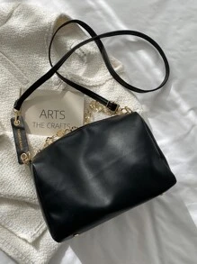 Túi đeo chéo Nữ Chuỗi Đúng mốt - màu đen - Xem 2