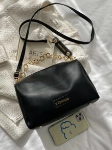 Túi đeo chéo Nữ Chuỗi Đúng mốt - màu đen - Xem 8