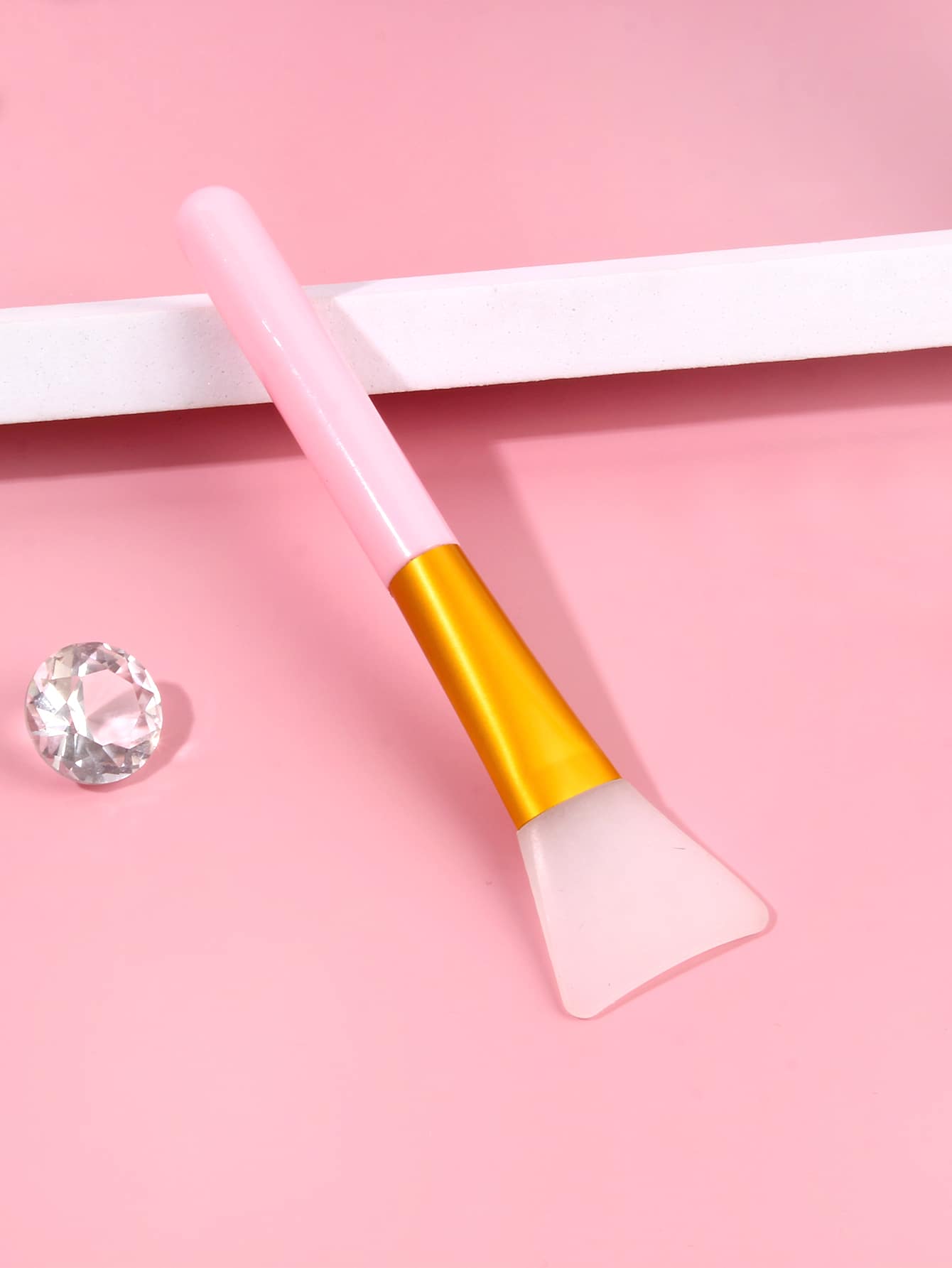 Reasonable Price Silicone Facial Sheet Brush With Pink Handle - Pink - View 1