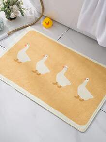 1pc Cartoon Duck Printed Bathroom Mat By Caicai Home Bathroom Decor Bath Rug Floor Carpet Outdoor Rug Door Mat Fall Decor Bathroom Accessories Back To School Entryway Decor - Multicolor - View 1