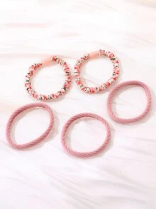 5 cái Thắt Tóc Đồ Họa - Nhiều màu - Xem 2