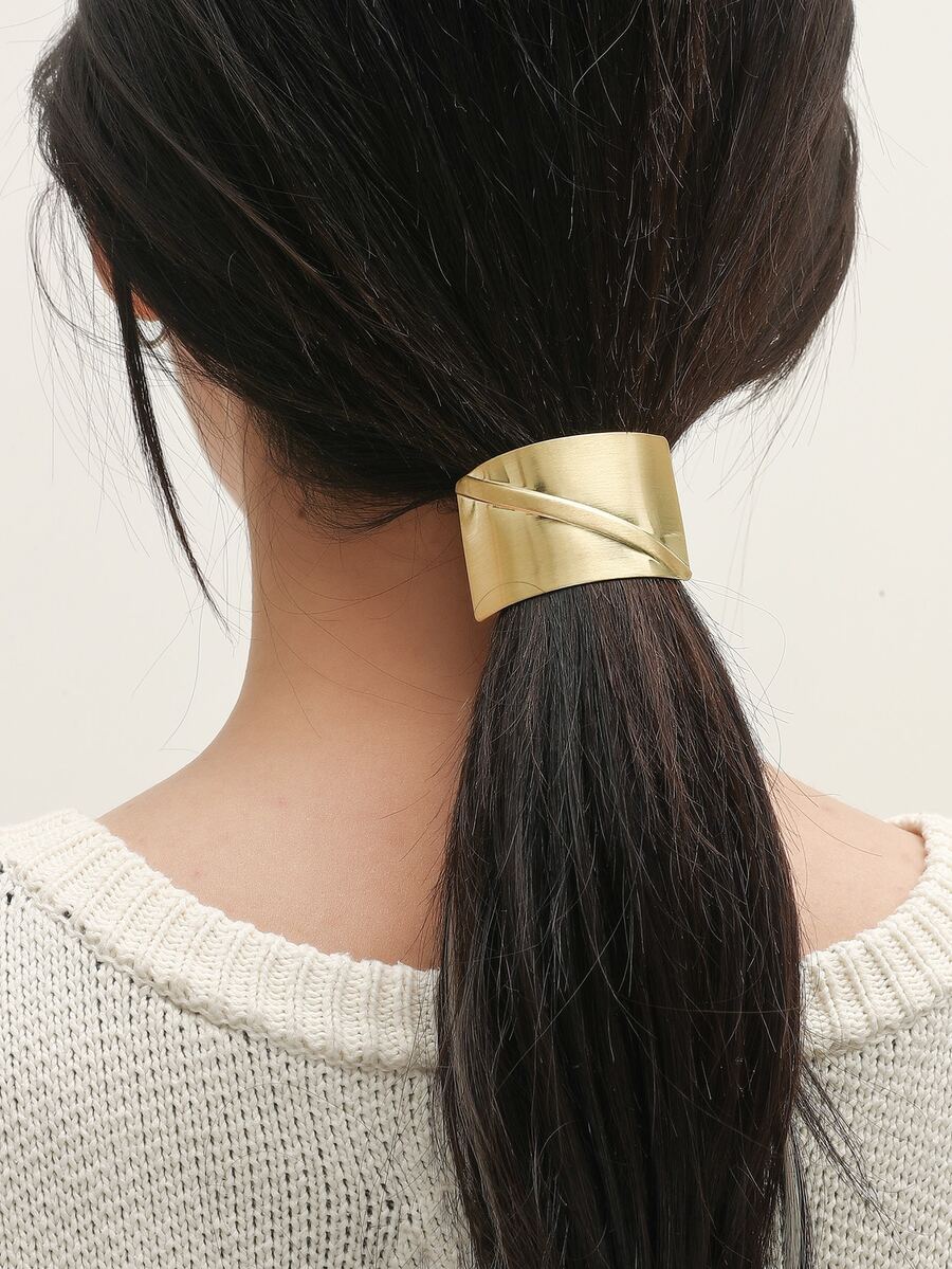 ysbssp 幾何裝飾髮圈 - 金色 - 查看 1