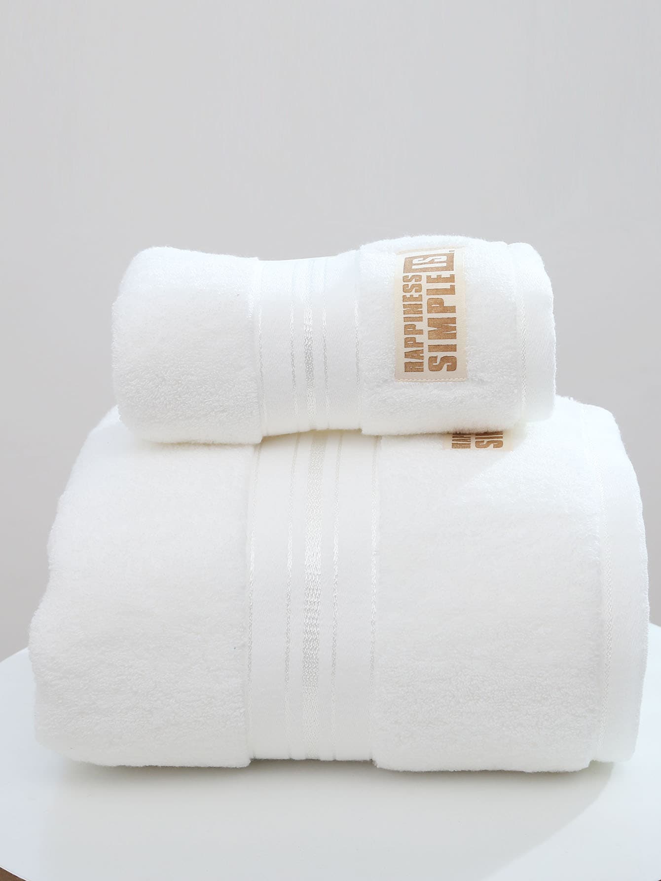 QIBHI Toalla de Baño - Blanco - Ver 1