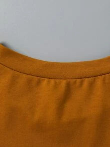 SHEIN Toddler Boys Colour Block Letter Graphic Tee & Shorts - Multicolor - View 3