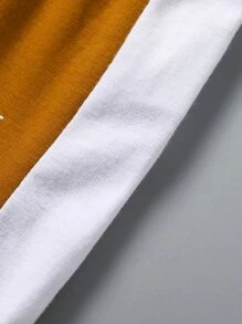 SHEIN Toddler Boys Colour Block Letter Graphic Tee & Shorts - Multicolor - View 7