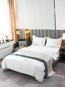 Jacquard Pattern Patchwork Bed Runner - Multicolor - View 1