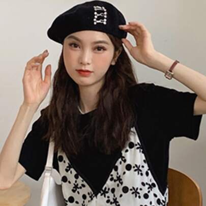 솔리드 레귤러 핏 티