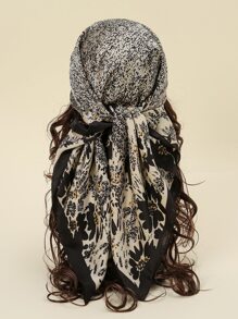 Flower Print Bandana - Multicolor - View 1