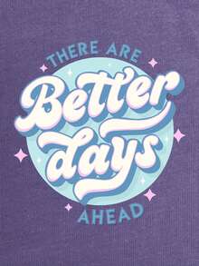 Rachel Manzano Áo thun nữ Slogan Giải trí - Màu tím  Violet - Xem 4