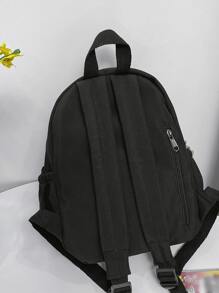 Không thấm nước , Có thể mang đi , Nhẹ Tối giản Trang trí nút Ba lô Cổ điển - màu đen - Xem 4