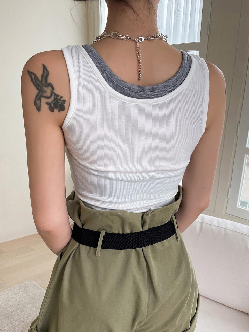 Contrast Trim Tank Top