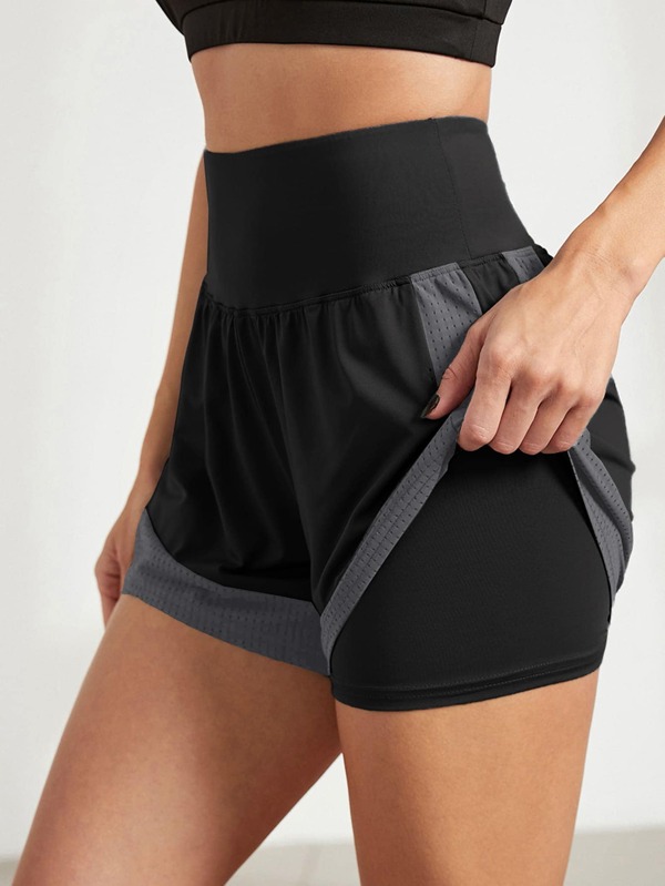 Powerista Mesh Panel Sports Shorts Sweater Shorts