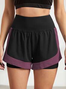 Powerista Pantalones cortos deportivos con paneles de malla - Negro - Ver 4