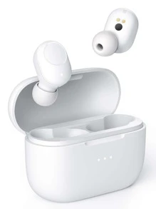 AUKEY True Wireless Earbuds with Wireless Charging Case - White - View 1