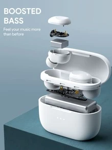 AUKEY True Wireless Earbuds with Wireless Charging Case - White - View 4