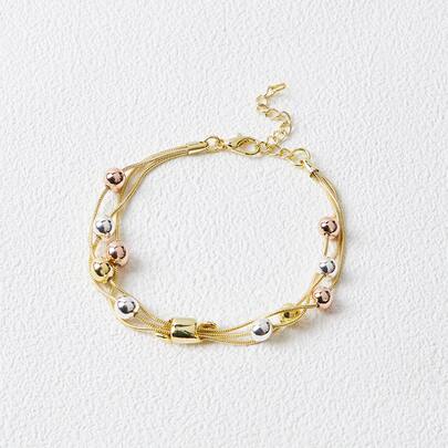 BEAD DECOR LAYERED BRACELET