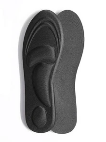1pair Breathable Shoes Insoles - Black - View 2