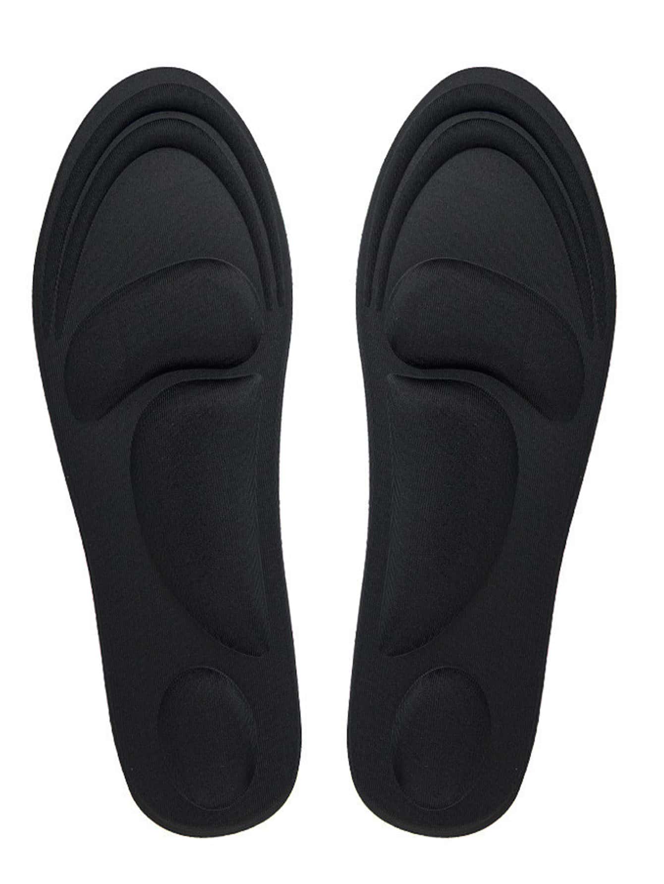 1pair Breathable Shoes Insoles - Black - View 1