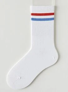 1 双女式学院风高帮中筒运动袜，秋季袜子 - 彩色 - 查看 5