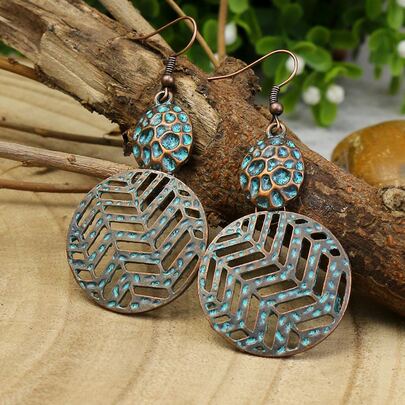 Hollow Out Round Drop Earrings