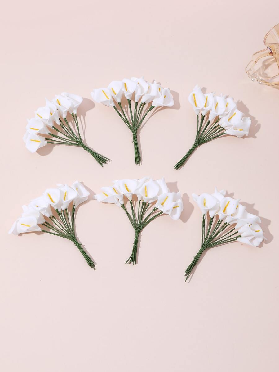 12pcs Artificial Calla Lily - White - View 1