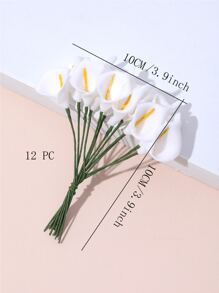 12pcs Artificial Calla Lily - White - View 3