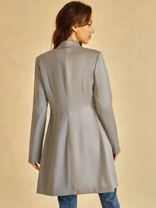 UNIQUE21 Notched Collar Spliced Two Tone Blazer - Multicolor - View 2