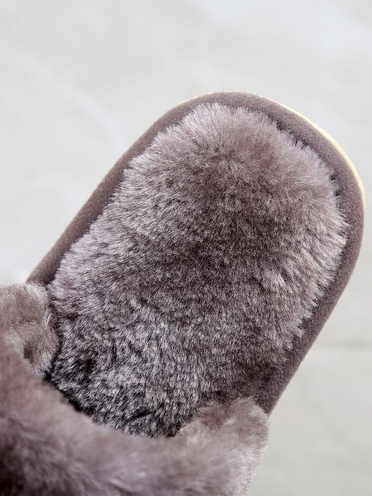 Women's Fashionable Home Slippers Simple And Fluffy Bedroom Slippers - Brown - View 5