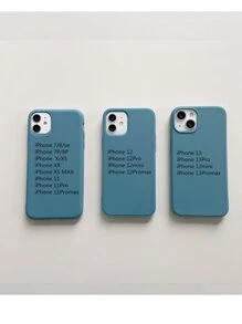 Vỏ điện thoại di động màu tinh khiết - Màu xanh lam - Xem 4