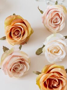 10入組人造花杯子玫瑰花苞頭新娘捧花情人節禮物丝绸秋天母親節裝飾花瓶家居新年裝飾戶外花園婚禮捧花客廳diy糖果盒花環假植物家庭用品 - 彩色 - 查看 2