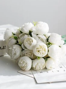 1branch Artificial Flower - White - View 1