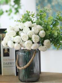 1branch Artificial Flower - White - View 2