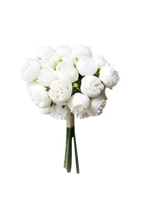 1branch Artificial Flower - White - View 3