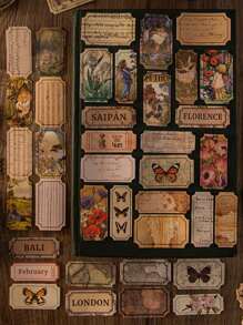 30pcs Butterfly Pattern Random Sticker - Multicolor - View 1