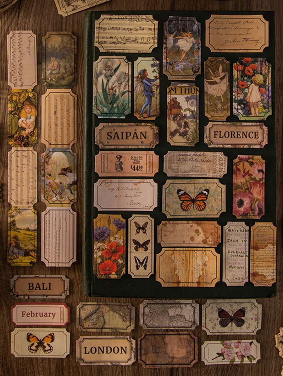 30pcs Butterfly Pattern Random Sticker - Multicolor - View 1