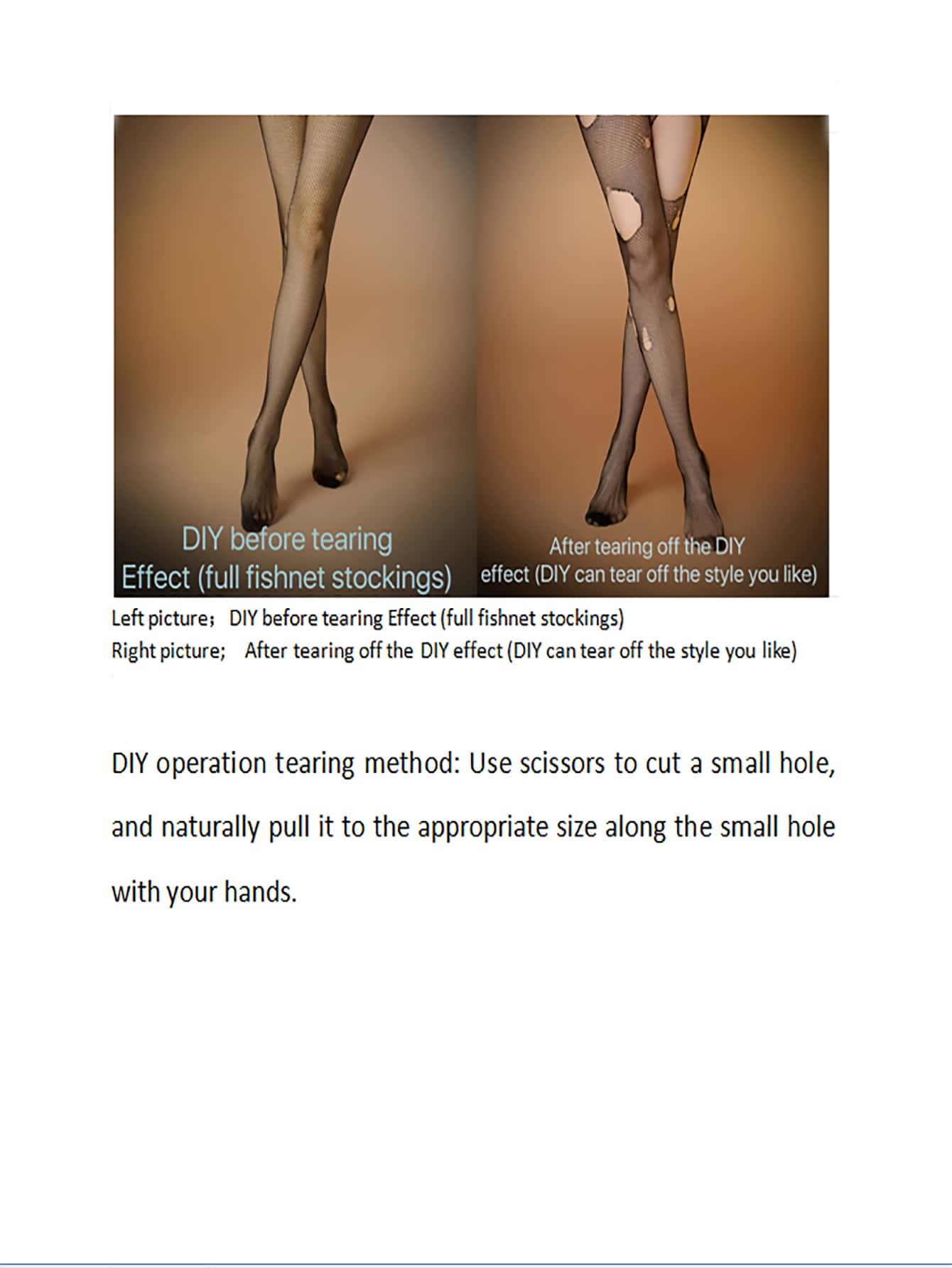 ROMWE Grunge Punk DIY破洞漁網褲襪 - 黑色 - 查看 7